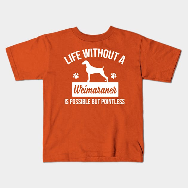 Weimaraner Kids T-Shirt by nektarinchen